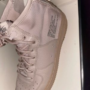 High top pink Air Force ones